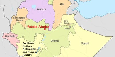 Adis abeboje, Etiopijoje pasaulio žemėlapis