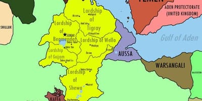 Žemėlapis Etiopijos imperijos